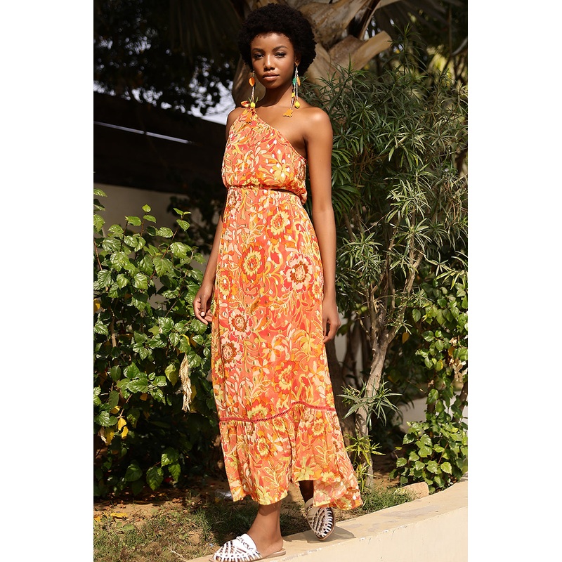 Garden Glory One Shoulder Dress
