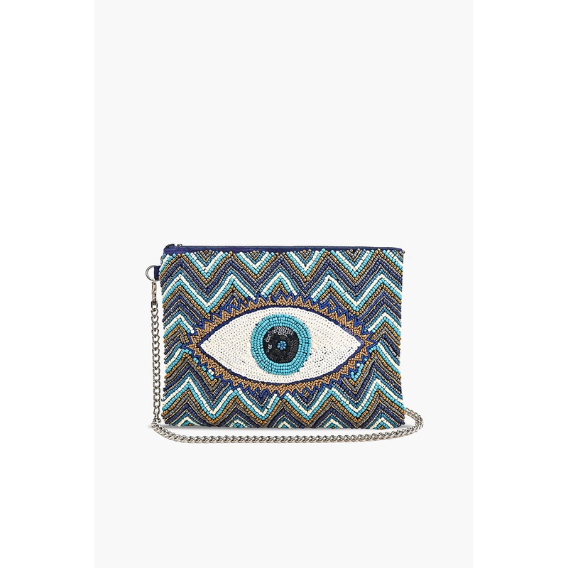 Grecian Nights Evil Eye Clutch