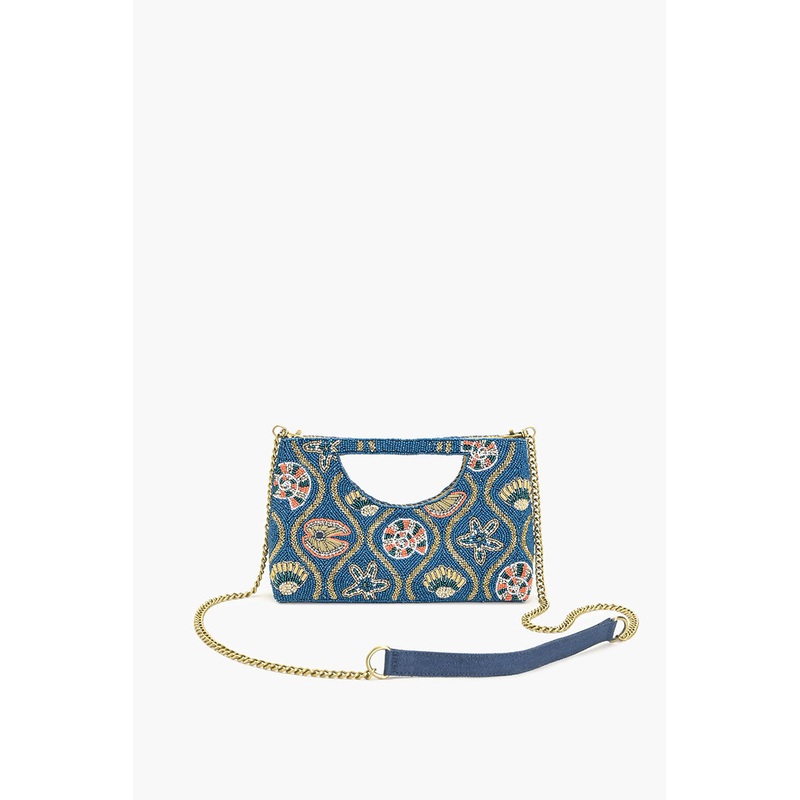 Midnight Shore Beaded Clutch Bag