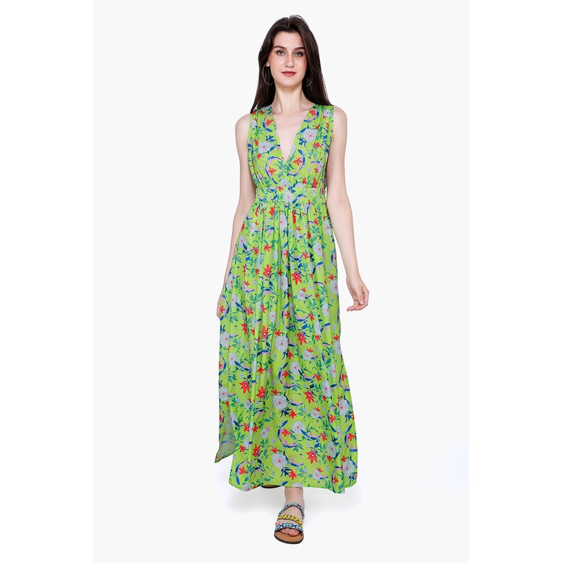 Misty Sunshine Floral Maxi Dress