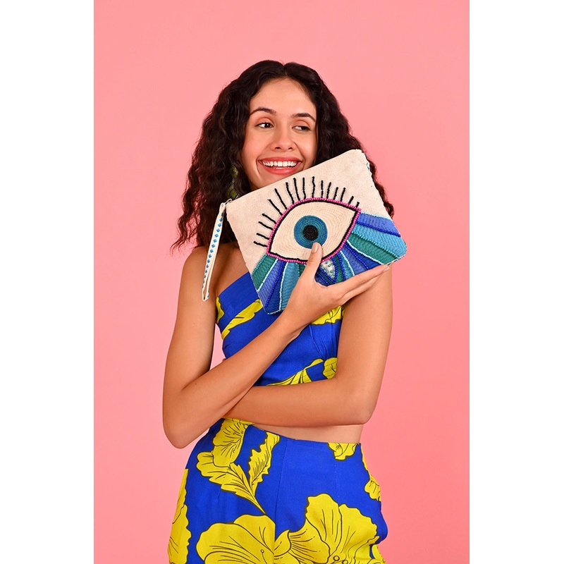 Wanderlust Evil Eye Clutch