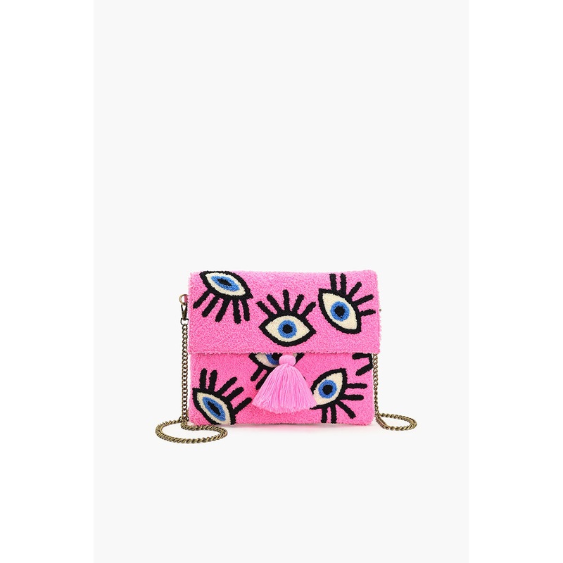 Whimsical Wonder Eye Pink Clutch