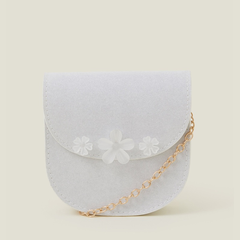 White Gem Flower Mini Bag