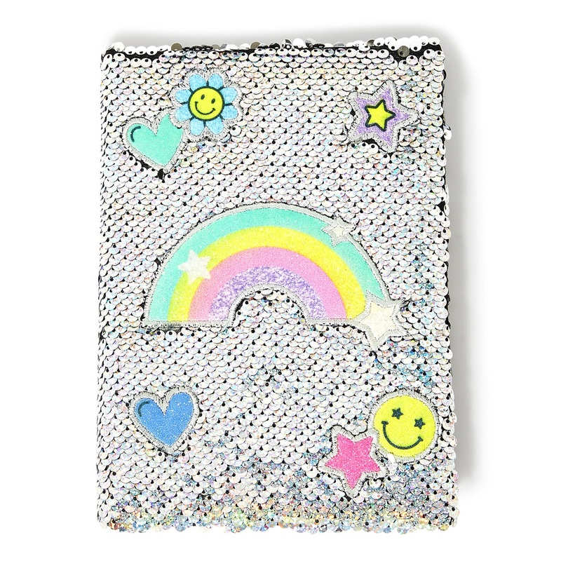 Accessorize London Girl's Emoji Glitter Badge Notebook
