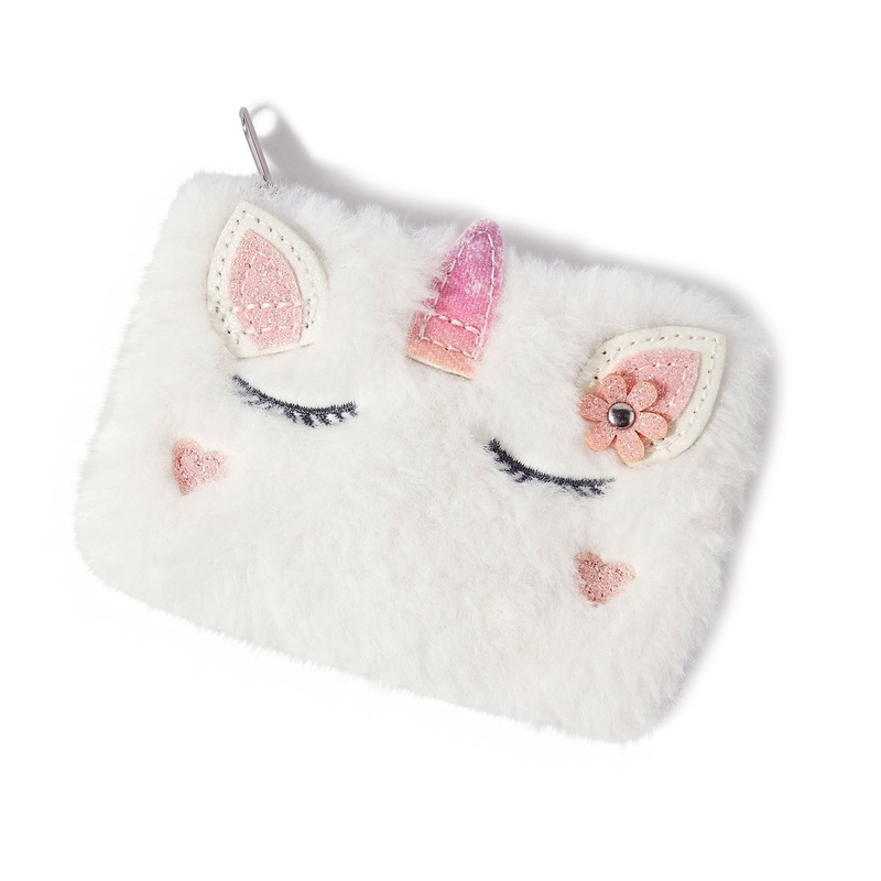 Accessorize London Girl's Unicorn Fluffy Purse