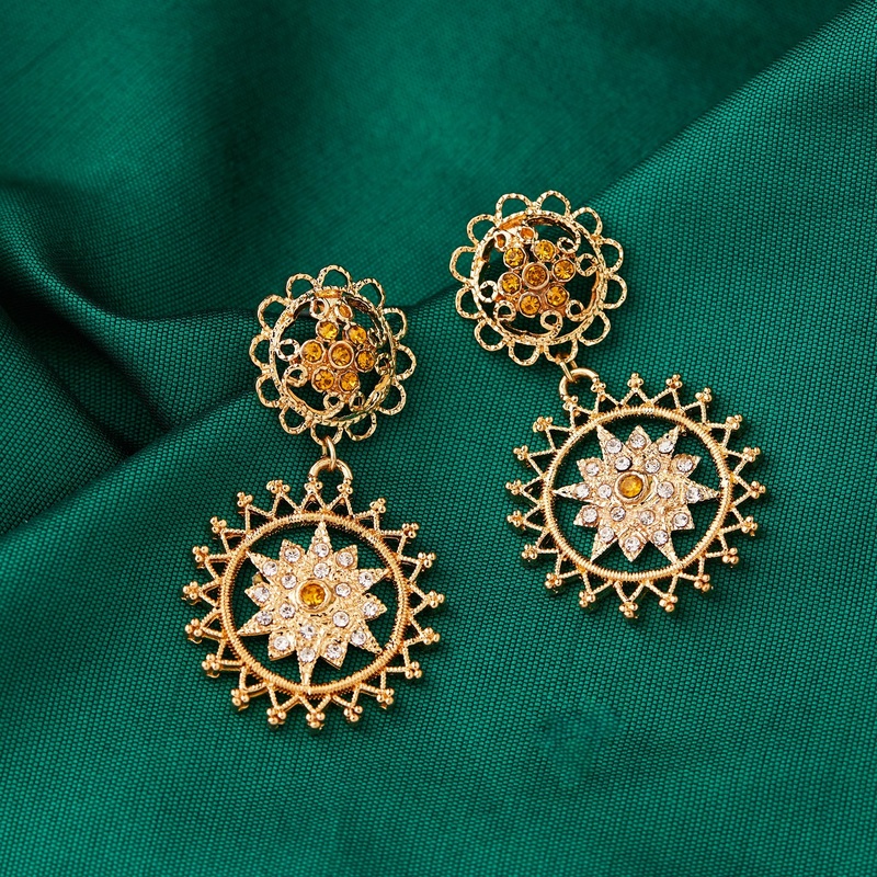 Accessorize London Golden Champagne Crystal Earring
