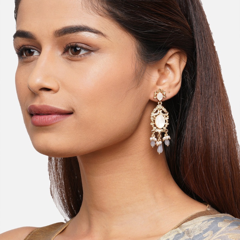Accessorize London Mother Of Pearl Short Drop Earring Zinc Drops & Danglers