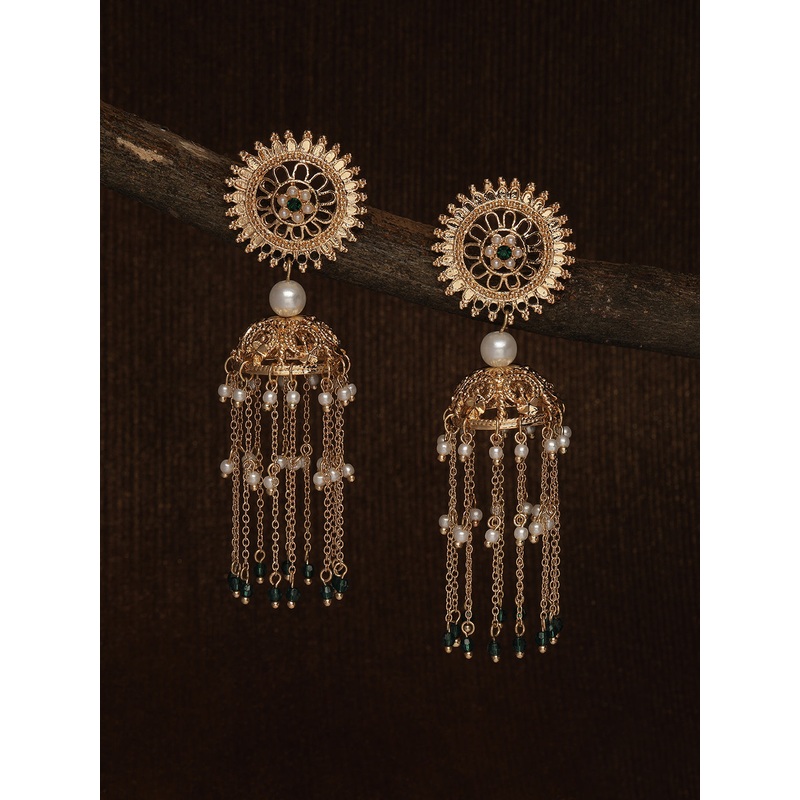 Accessorize London Women's Golden Dome Jhumkas