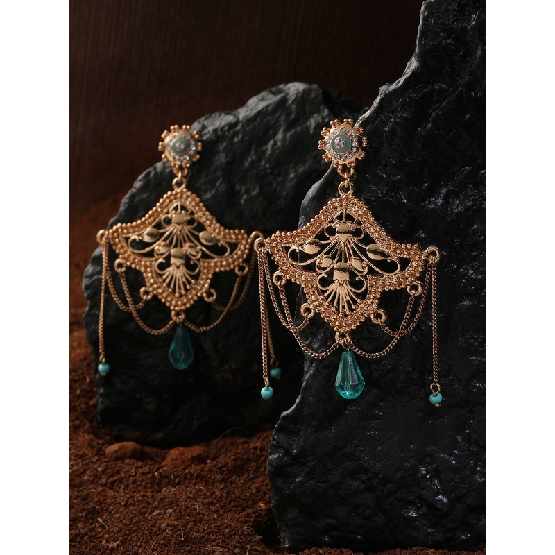 GOLD PLATED LONG EARRING