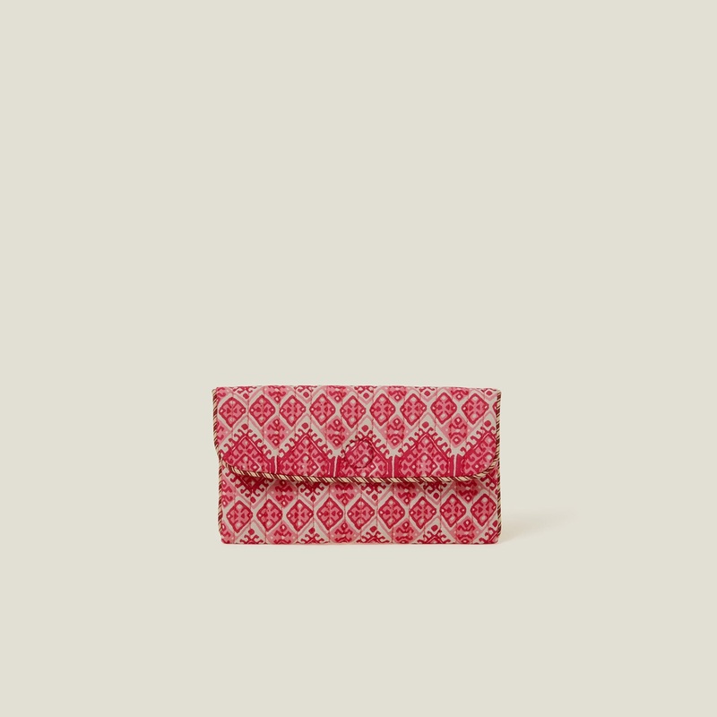 Pink Quilted Tile Print Sunglasses Case