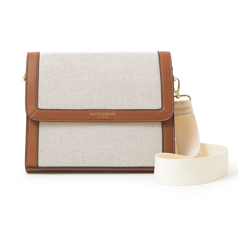 Accessorize London Natural Webbing Sling Bag