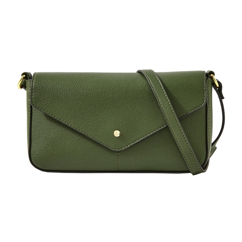 Accessorize London Women's Envelope Charm Green Crossbody