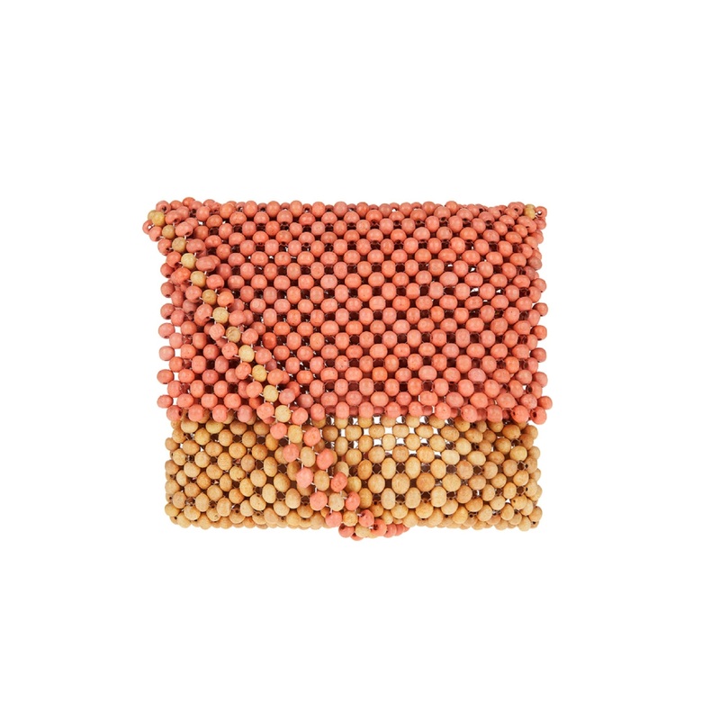 Accessorize London Women's Orange Beaded Sling Bag
