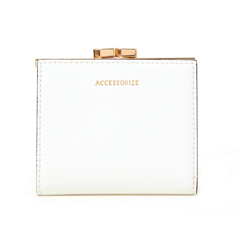 Accessorize London White Clip Frame Bella Purse