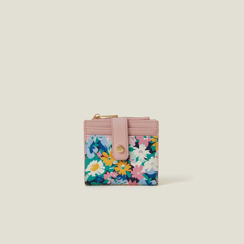 Blue Floral Fold-Out Card Holder