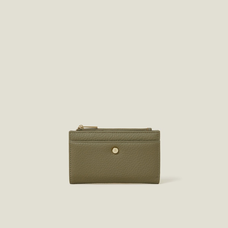Green Fold-Over Faux Leather Purse