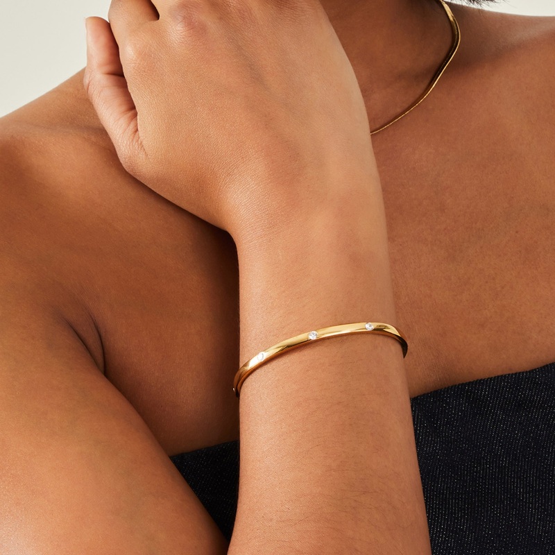 Real Gold Plated Waterproof Bangle