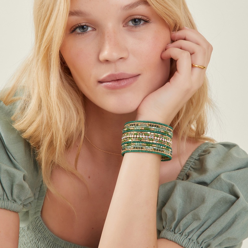 Wide Beaded Cuff