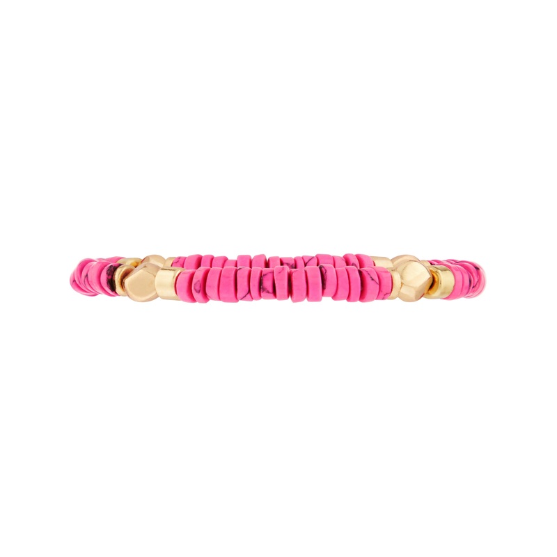 Accessorize London Women's Pinks Beads Stretch Bracelet