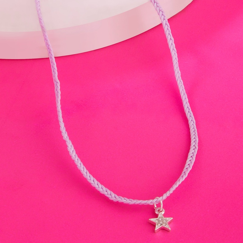 Accessorize London Women's Purple Sparkle Star Thread Anklet