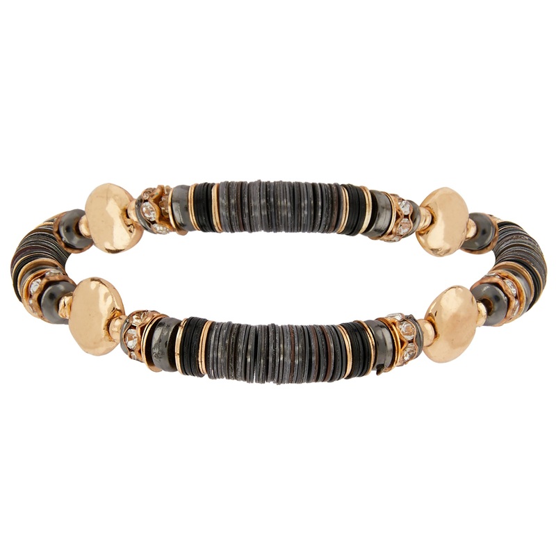Bead Pave Stretch Bracelet