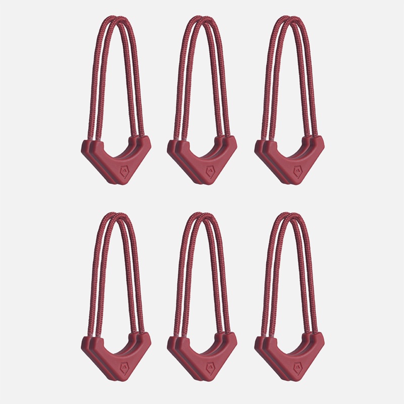 WORRYLESS Locking Zipper Pullers in Rhone Burgundy