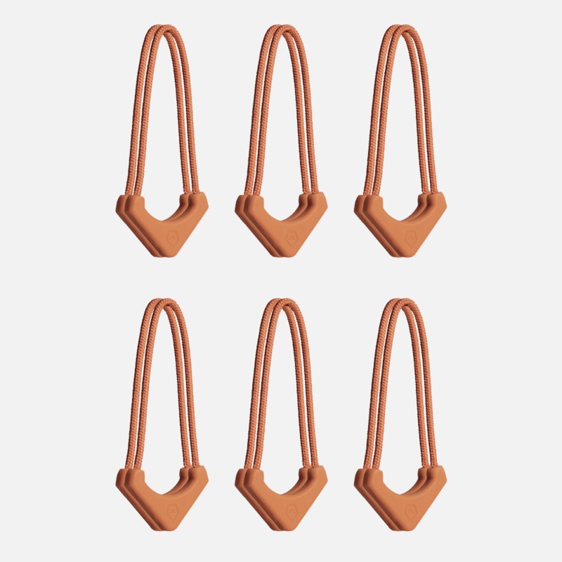 WORRYLESS Locking Zipper Pullers in Sedona Orange