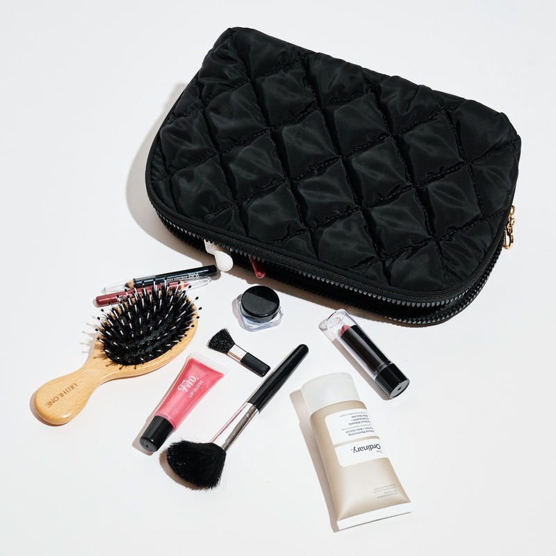 Cloud Kiss - Quilted Puffer Nylon Cosmetic Dome Pouch