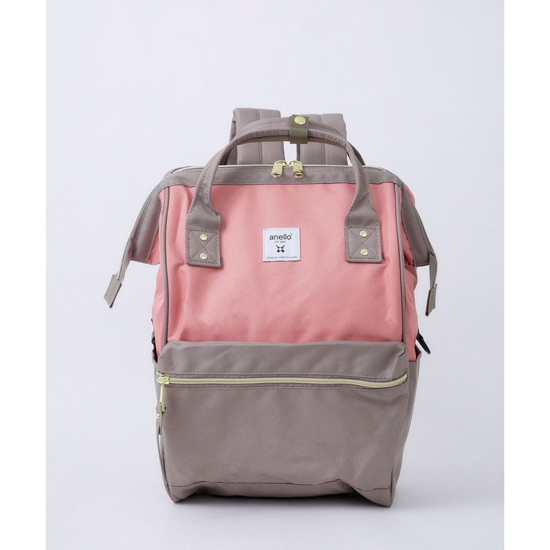 Anello Cross Bottle Kuchigane Backpack S (Pink/Beige)