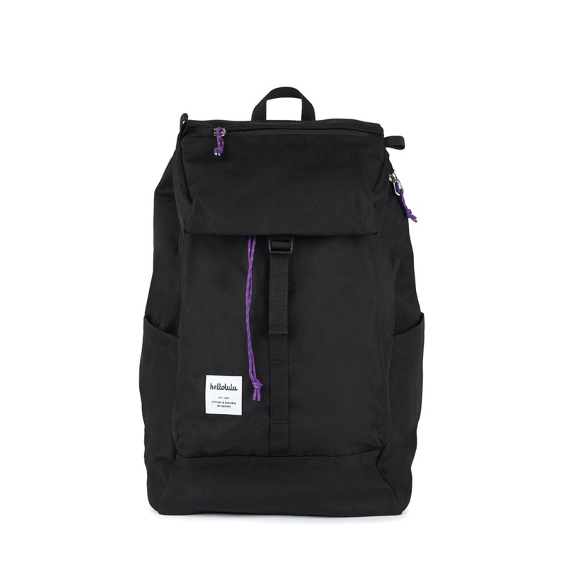 Hellolulu Saro Utility Flap Backpack M (Cool Black)