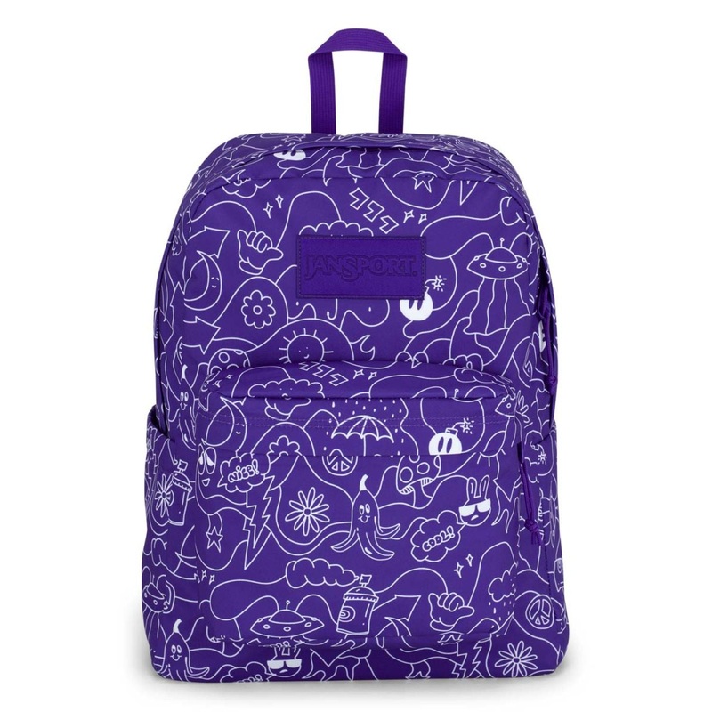 Jansport Superbreak Plus Backpack - Dub Doodle Purple