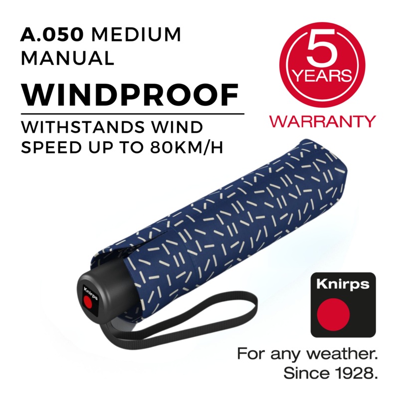 Knirps A.050 Medium Manual Umbrella 2 - Dance Blue