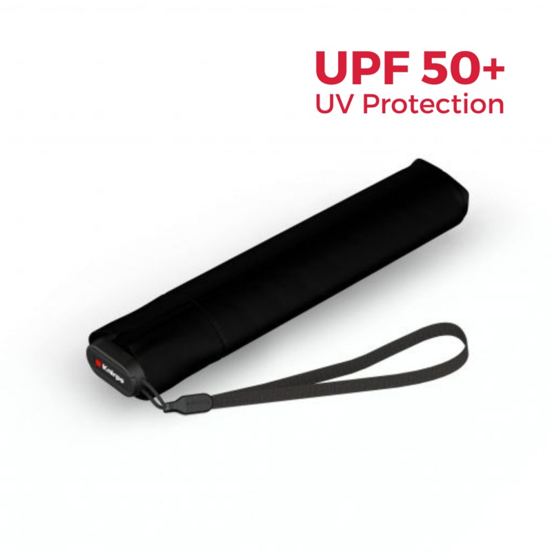 Knirps US.050 Ultraslim Manual (UV Protection) - Black / Rose Inner Coating