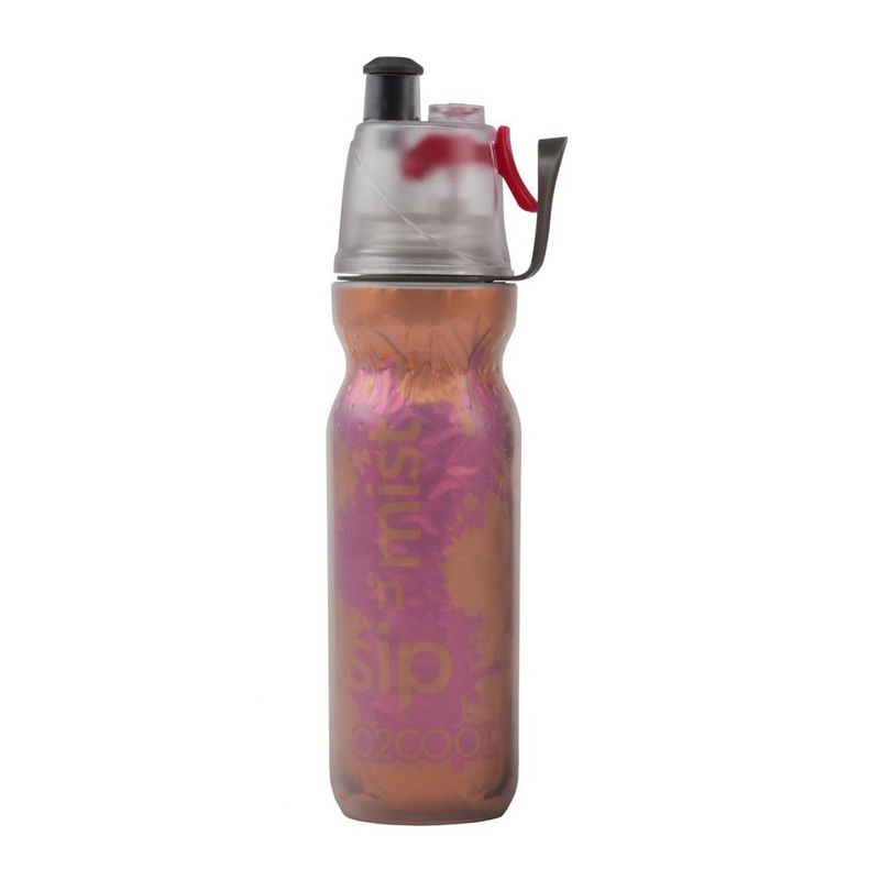 O2COOL Arctic Squeeze Mist 'N Sip Insulated Water Bottle 20oz (Orange Splash)