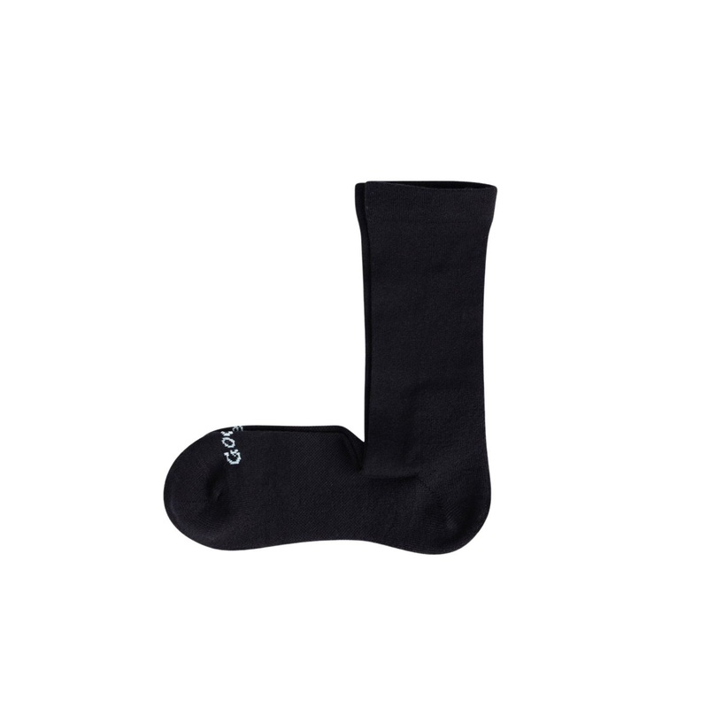 Paire Merino Wool-Blend Loose Top Calf Sock (Black) - M