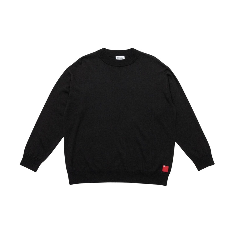 Paire Silknit Unisex Relaxed Crewneck Sweater (Black) - S