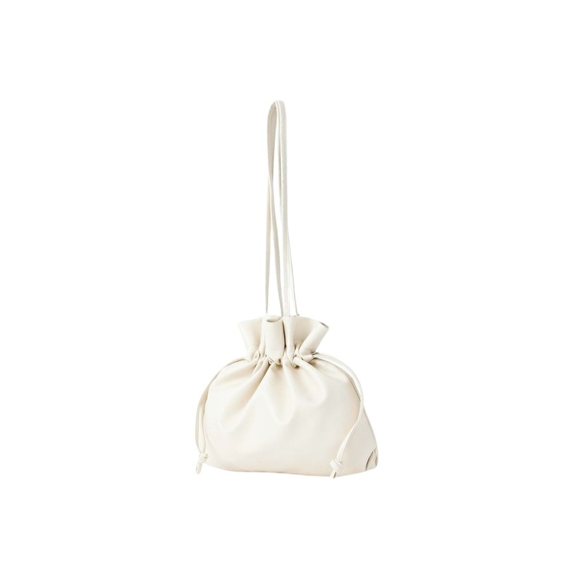 Legato Largo Washable Drawstring Mini Tote Bag (Ivory)