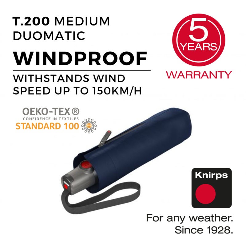 Knirps T.200 Medium Duomatic Umbrella - Navy