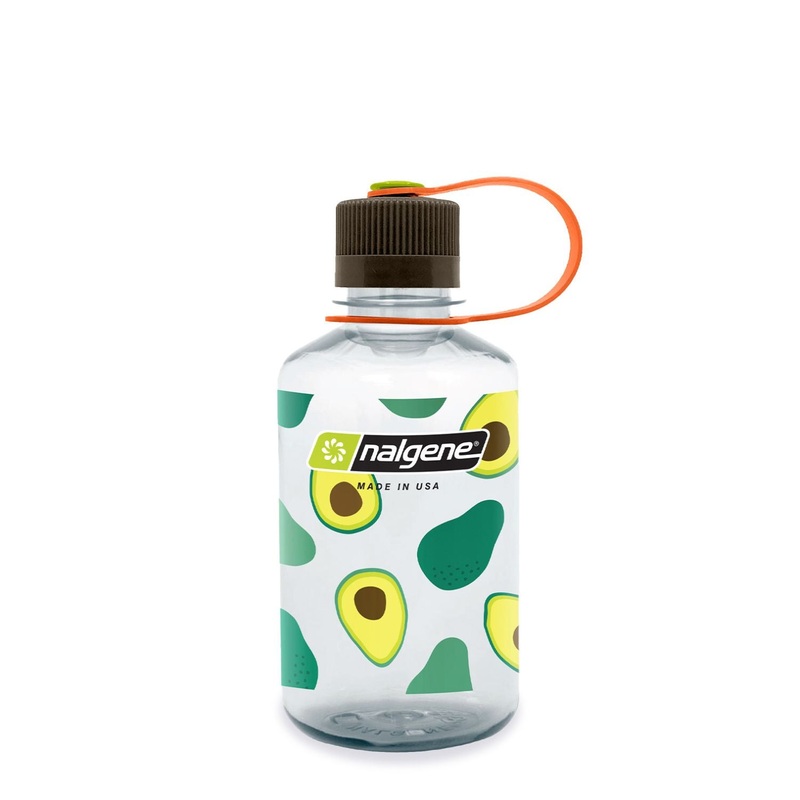 Nalgene 16oz Narrow Mouth Sustain Water Bottle  - Clear with Avocados Print
