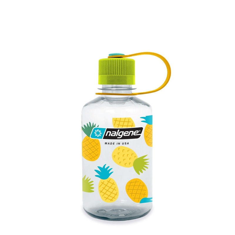 Nalgene 16oz Narrow Mouth Sustain Water Bottle  - Clear with Pineapples Print
