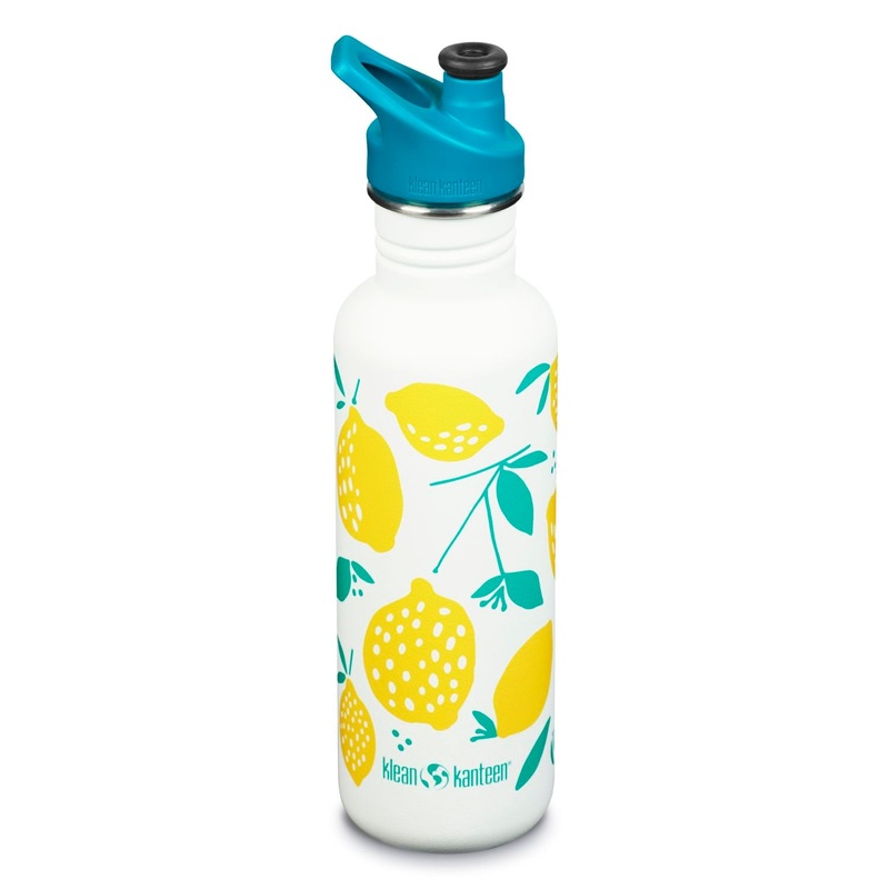 Klean Kanteen Classic 27oz Water Bottle (with Sport Cap) (Lemons)