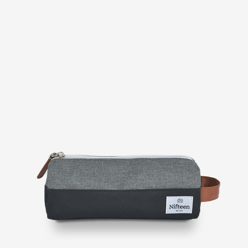 Nifteen Pencil Case Small - Black/Grey