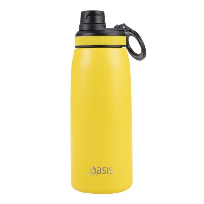 Oasis Stainless Steel Insulated Sports Water Bottle with Screw Cap 780ML - Neon Yellow