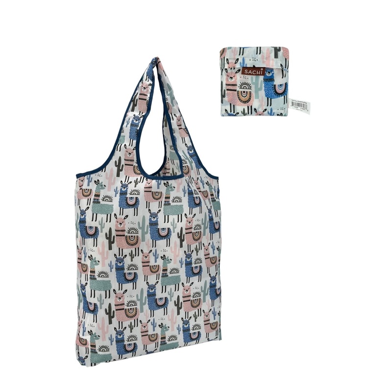 SACHI Eco Foldable Tote Bag - Llamas