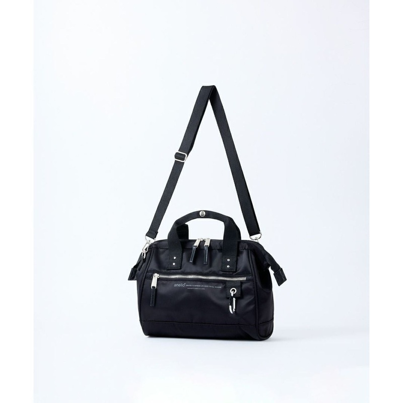 Anello Eleanor Kuchigane 2 Way Mini Shoulder Bag (Black)