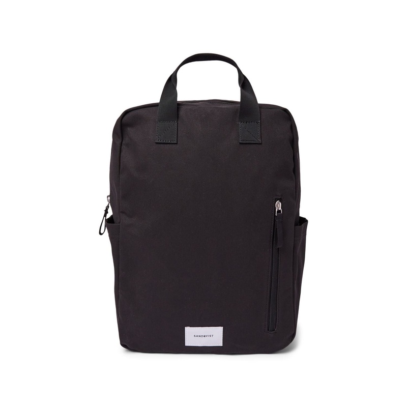 Sandqvist Knut Backpack - Black W/ Black Webbing
