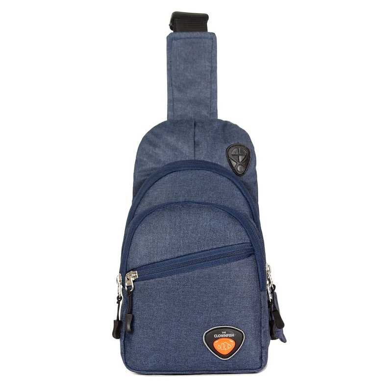 THE CLOWNFISH Cordette Sling Bag - High-Quality Polyester, Earphone Hole | 6L Capacity | Blue