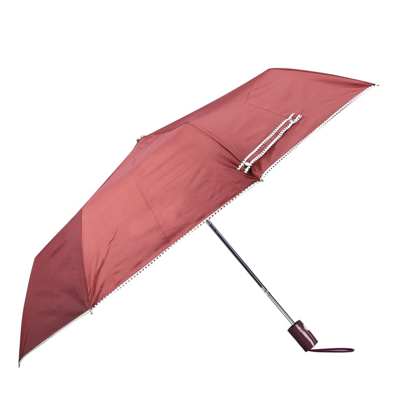 3 Fold Umbrella - Waterproof, Auto Open, Lightweight | Compact Size | Monochrome Turquiose Blue