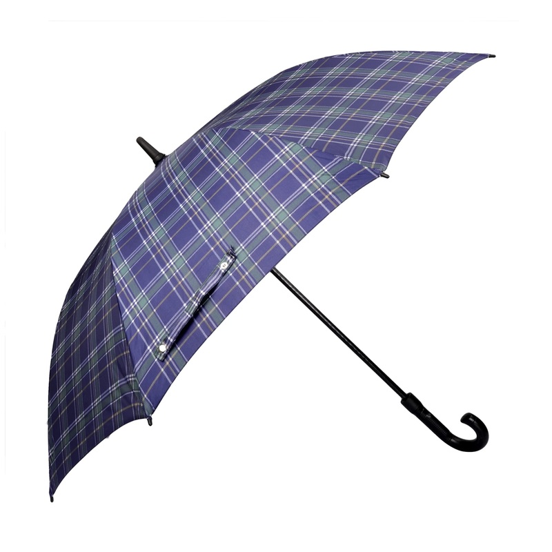 Single Fold: THE CLOWNFISH Umbrella - Waterproof, Auto Open | J-Shape Handle | 118 cm | Violet