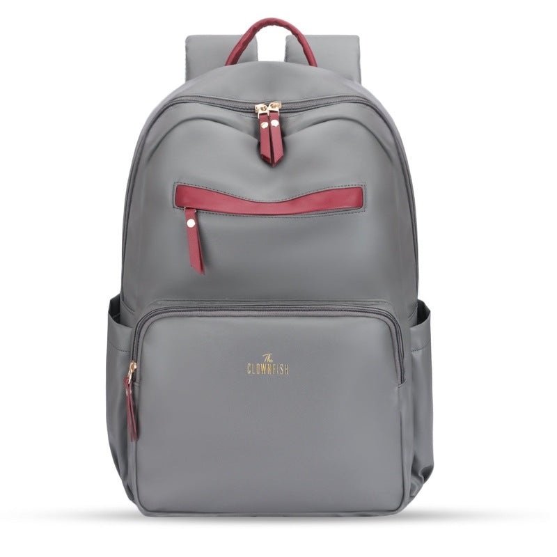 Stylish Vegan Leather Laptop Backpack | Fits 15.6 Inch Laptop | Grey | For Office, College, Travel